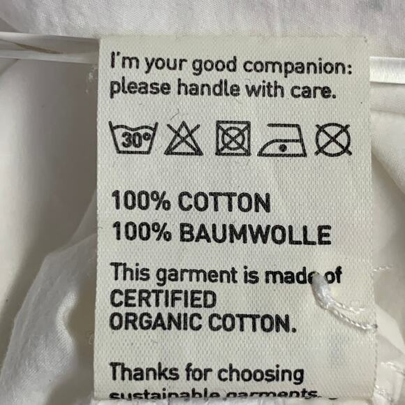 MERZ B. SCHWANEN Size XL White Cotton One Pocket Relaxed Fit Long Sleeve Shirt - Picture 10 of 10